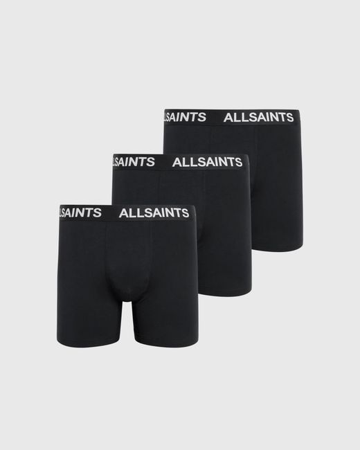 AllSaints Black Contour Boxer Briefs 3 Pack for men