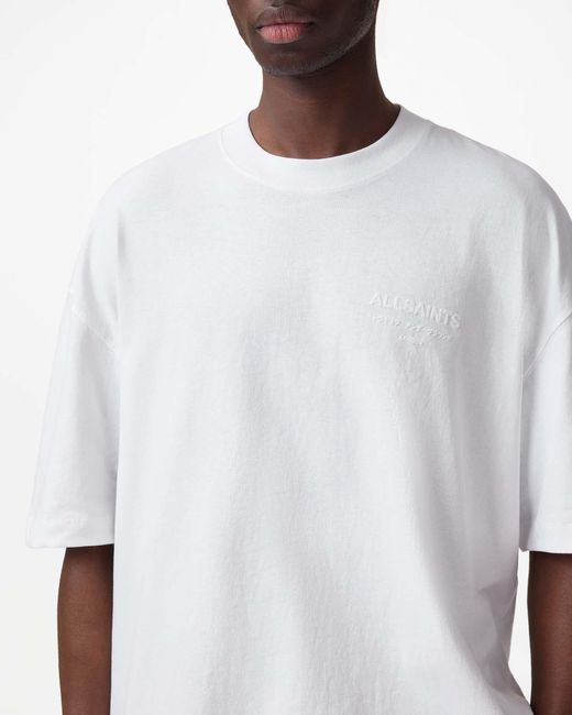 ALLSAINTS Redact Short Sleeve Crew In Washed Black