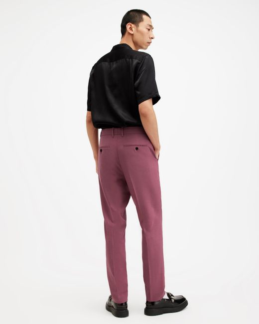 AllSaints Red Aura Skinny Fit Stretch Trousers, for men