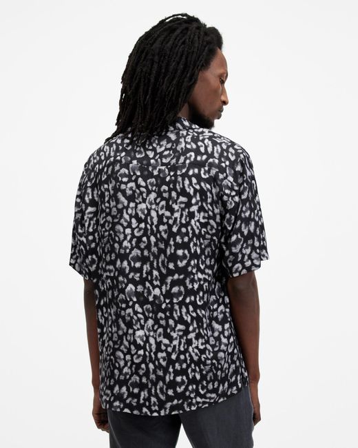 AllSaints Multicolor Leopaz Leopard Print Relaxed Fit Shirt, for men