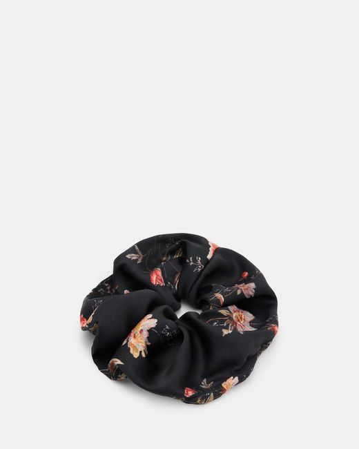 AllSaints Black Tanana Oversized Printed Scrunchie