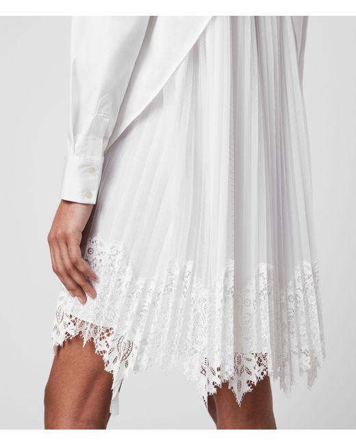 long lace shirt dress