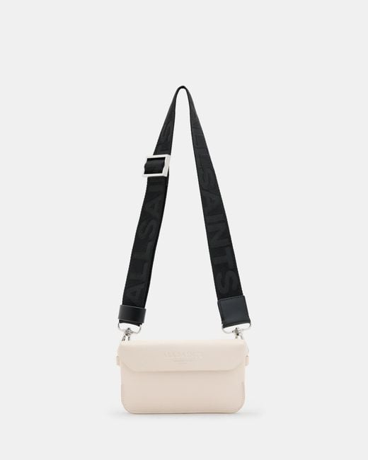AllSaints Natural Zoe Adjustable Leather Crossbody Bag