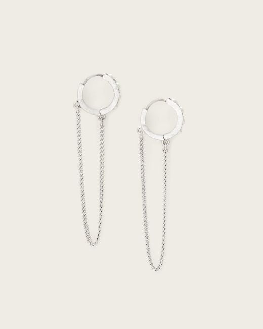 AllSaints Natural Nellie Chain Huggie Earrings