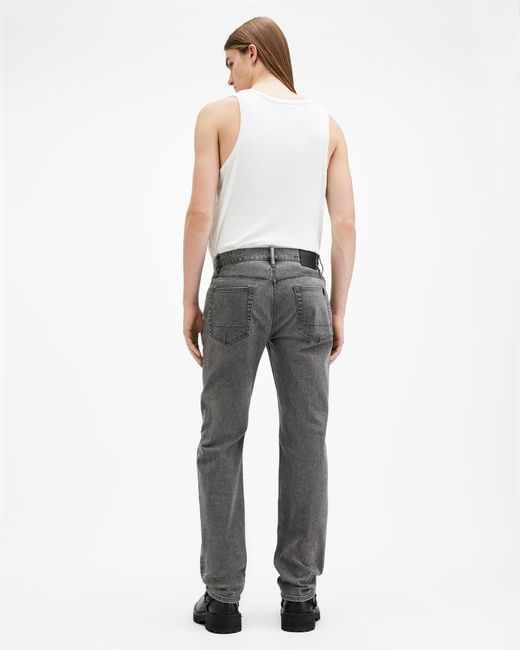 AllSaints Gray Iggy Slim Fit Denim Jeans,, Washed for men