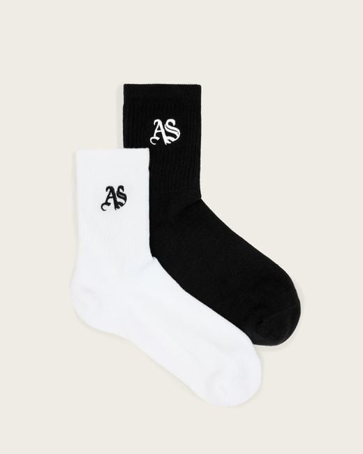 AllSaints Black Joss Gothic 2 Pack Socks