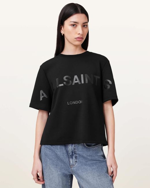AllSaints Black Lini Biggy T-Shirt