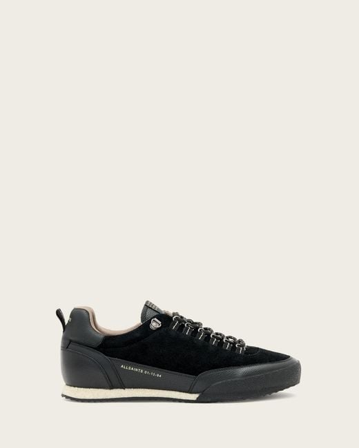 AllSaints Black Harri Low Top Trainers for men
