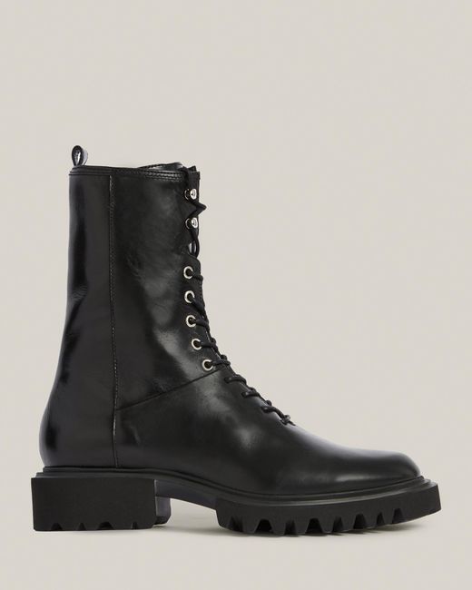 AllSaints Black Maren Leather Boots