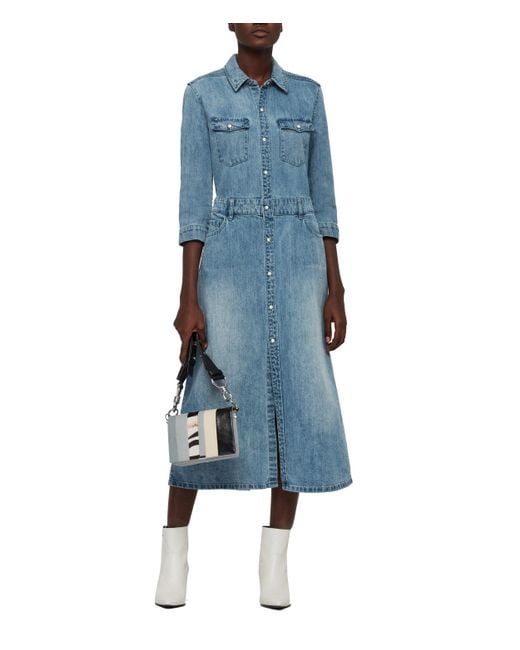 AllSaints Polly Denim Midi Dress in