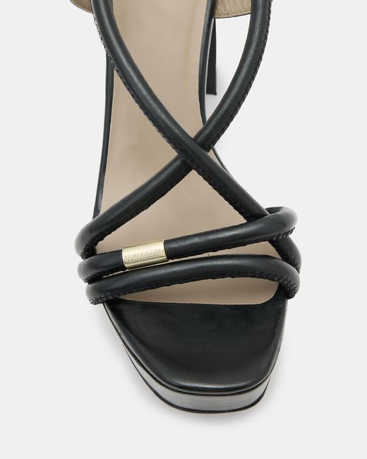 AllSaints Metallic Bella Leather Platform Heel