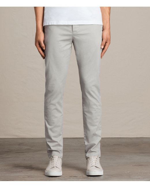 AllSaints Cotton Park Chino in Ice Blue 