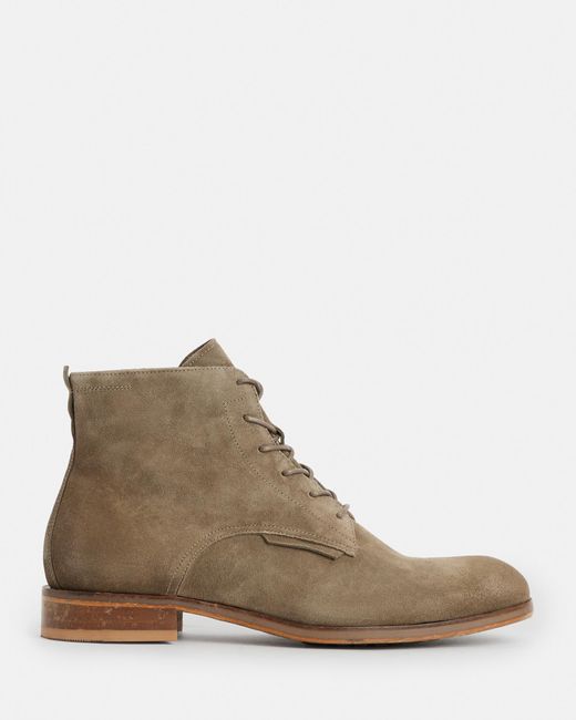 AllSaints Brown Woody Suede Boots for men