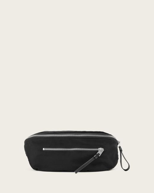 AllSaints Itoko Leather Bum Bag in Black for Men | Lyst