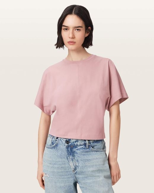 AllSaints Red Eden Artia Slim Fit T-Shirt
