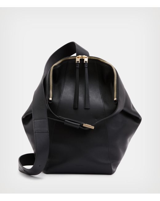 AllSaints Women's Anouck 2-in-1 Leather Backpack in Black | Lyst