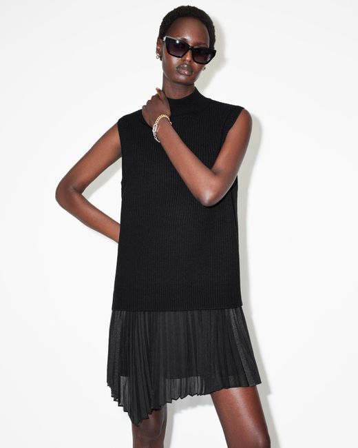Black metallic mini dress sale