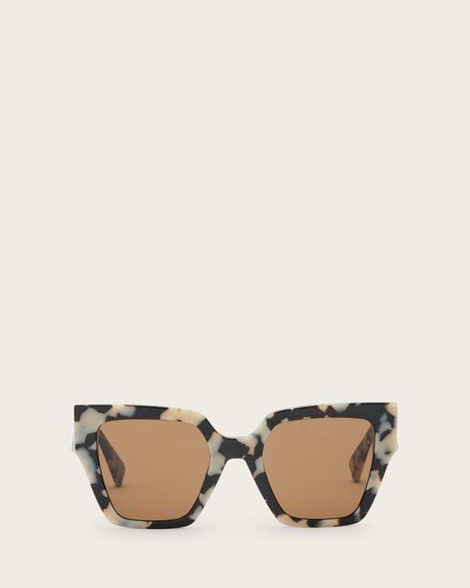 AllSaints Natural Bibi Square Cat Eye Sunglasses