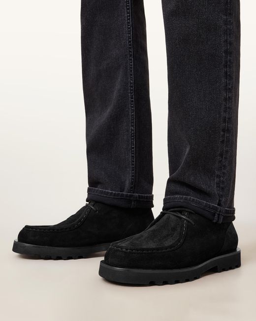 AllSaints Black Skiff Suede Chukka Boots for men