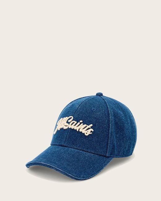 AllSaints Blue Odyssey Denim Baseball Cap