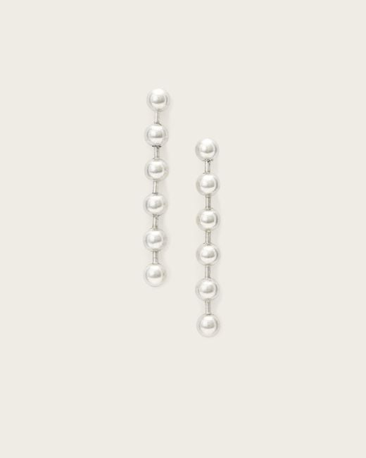 AllSaints Natural Ebby Post Back Linear Earrings