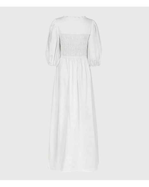 AllSaints Livi Linen Dress in White | Lyst Australia
