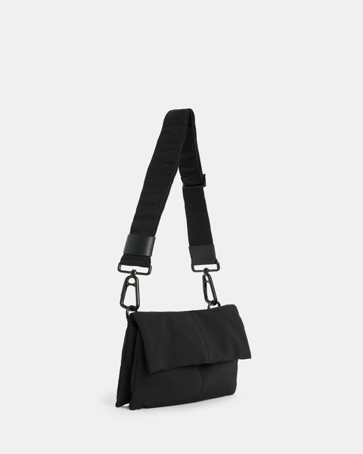 AllSaints Black Ezra Recycled Crossbody Bag