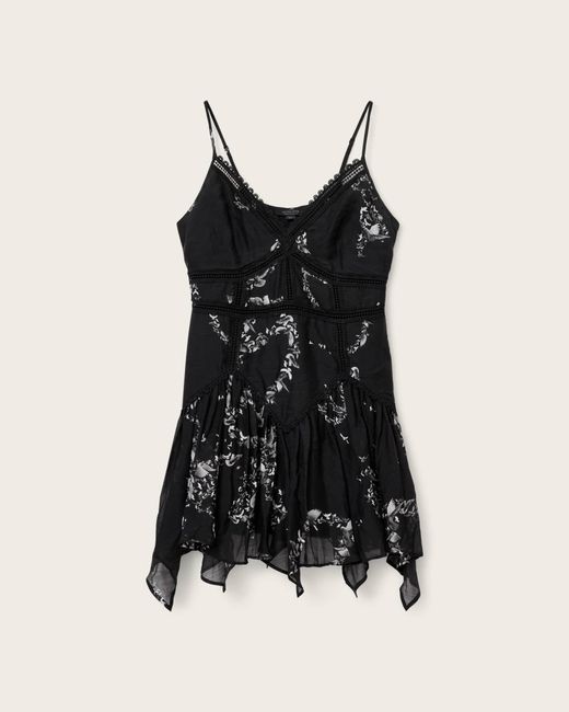 AllSaints Natural Cotton Zia Asymmetric Mini Dress, /Us 2