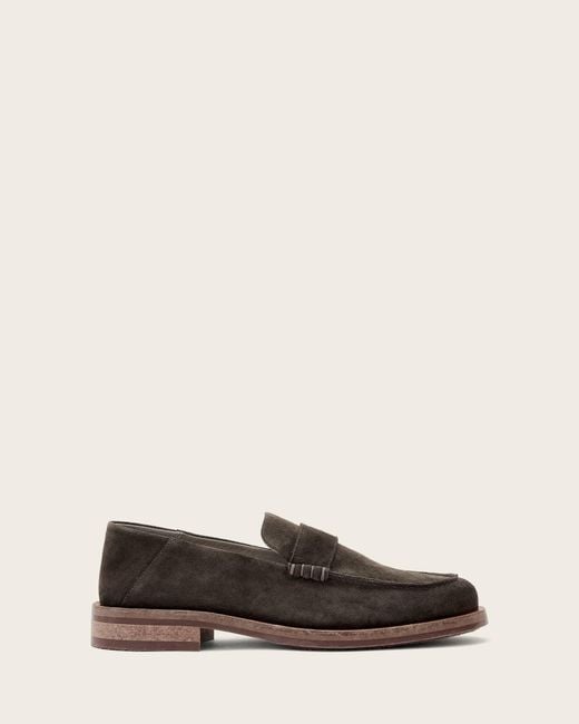 AllSaints Natural Leather Bloom Soft Suede Loafers, /Us 8/Eu 41 for men
