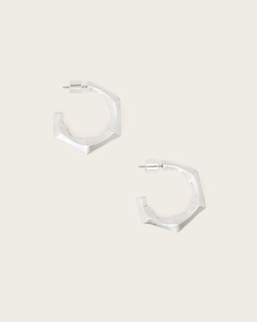 AllSaints Natural Clara Small Hoop Earrings