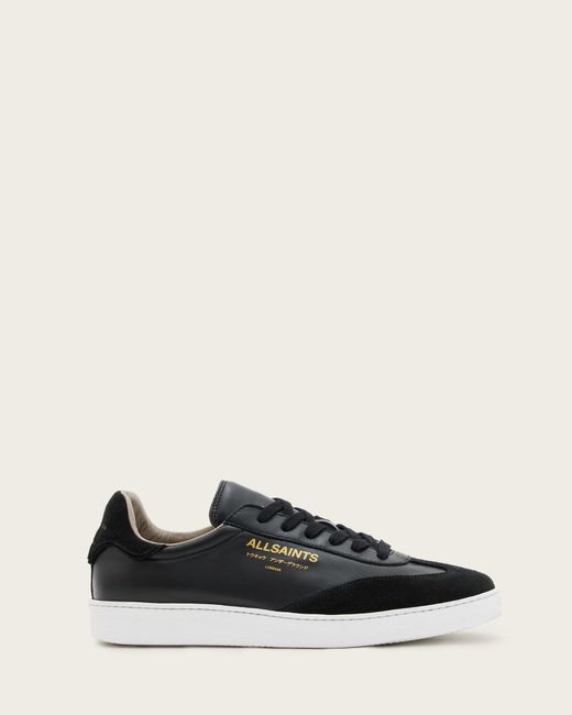 AllSaints Black Thelma Suede Low Top Trainers