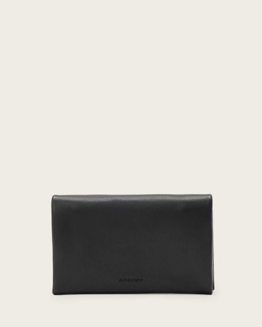 AllSaints Black Harluna Leather Wallet
