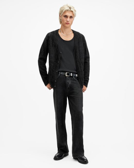 AllSaints Black Abel Cashmere Relaxed Fit Cardigan for men