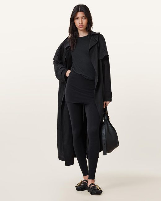 AllSaints Black Raffi Slim Fit Leggings