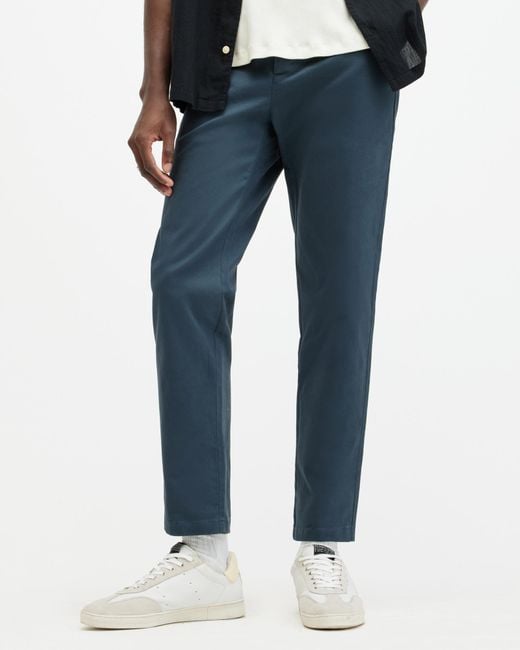 AllSaints Blue Walde Skinny Fit Chino Trousers, for men