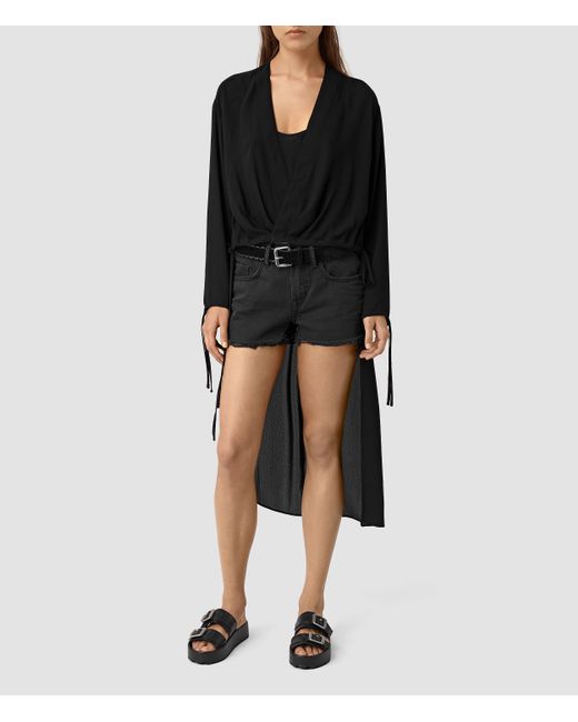 AllSaints Gray Avala Top