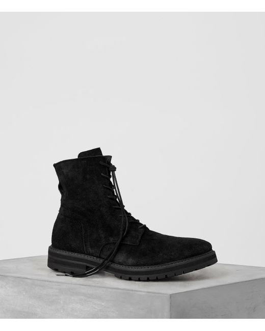 AllSaints Black Loft Suede Boot for men