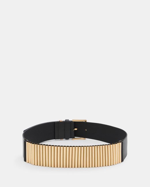 AllSaints Multicolor Darcy Beaded Leather Belt,