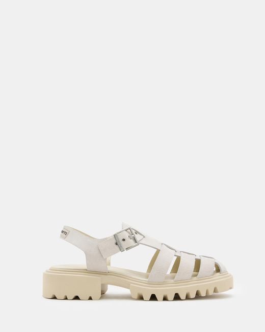 AllSaints Natural Nessa Chunky Leather Sandals,