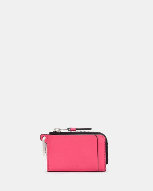 AllSaints Pink Remy Leather Wallet