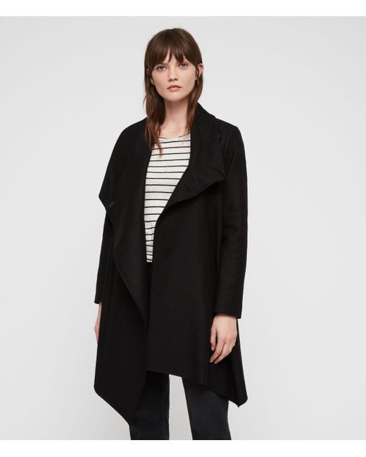 AllSaints City Monument Coat in Black Lyst UK