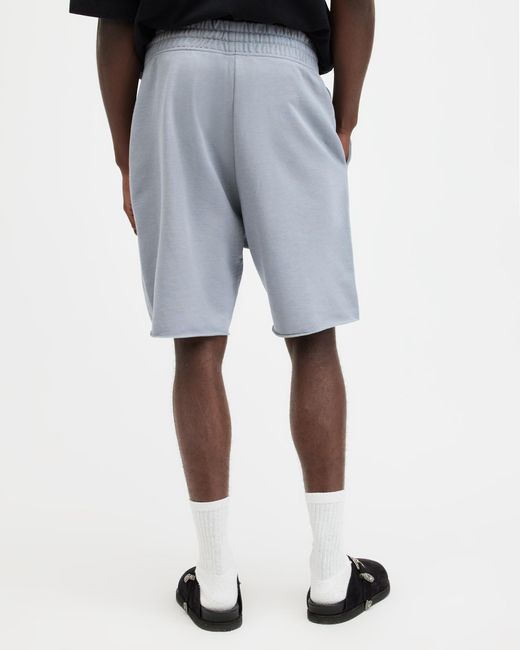 AllSaints Black Helix Straight Fit Sweat Shorts, for men