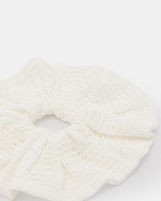 AllSaints White Oversized Scrunchie,