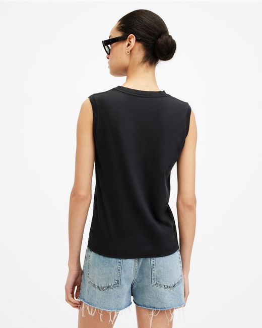 AllSaints Blue Access Relaxed Fit Imogen Tank Top
