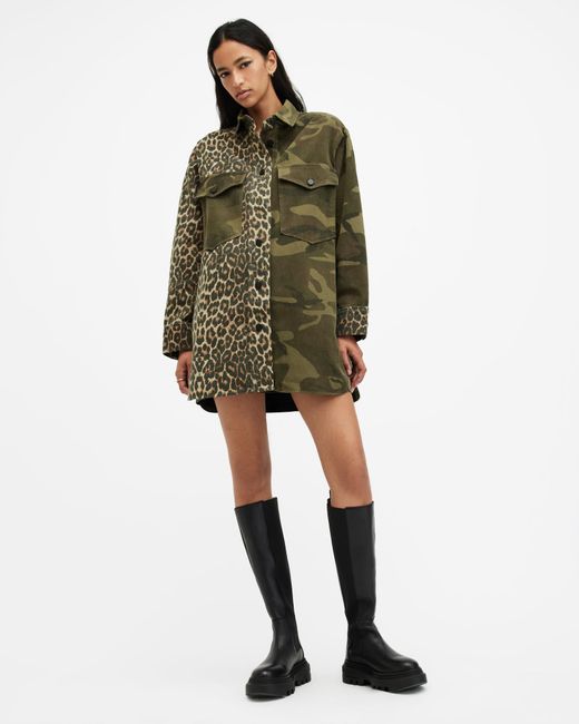 white christmas dresses Women's Urban Camo Denim Dress – Wash Lab – washlabshop