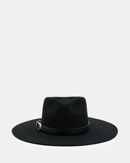 AllSaints Black Briony Western Bolero Hat