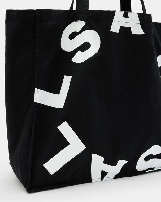 AllSaints Black Large Tierra Logo Tote Bag, for men