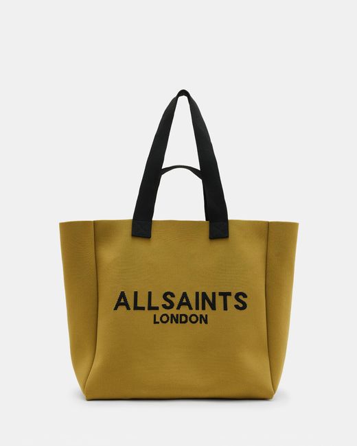 AllSaints Multicolor Izzy Logo Print Knitted Tote Bag,
