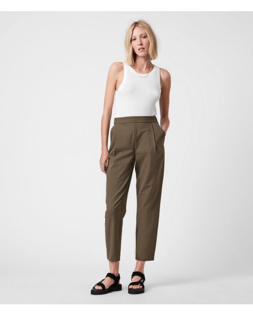Green Marni Synthetic Trouser in Dark Green Womens Clothing Trousers Slacks and Chinos Straight-leg trousers 
