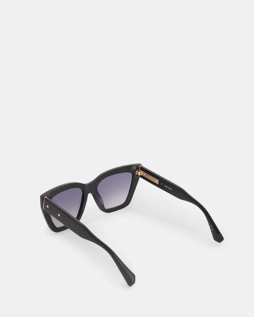 AllSaints Black Minerva Square Cat Eye Sunglasses